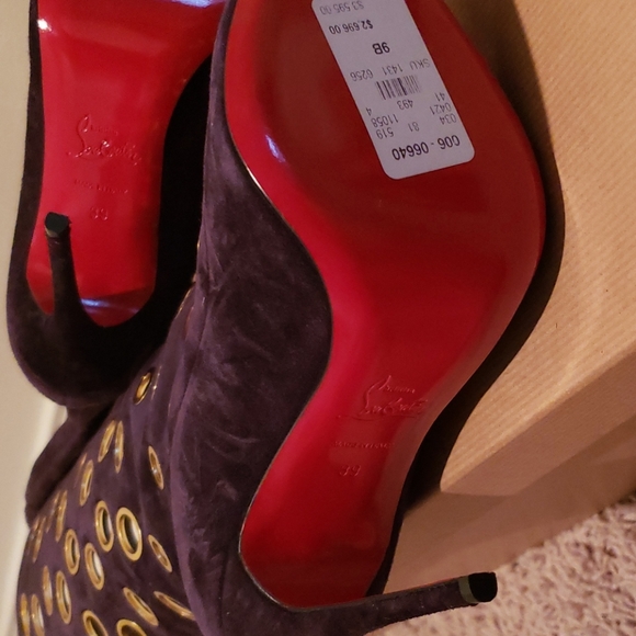 Brand New Christian Louboutin Grommet boots - Picture 5 of 6